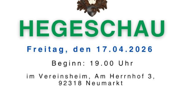 Hegeschau am Freitag, 17.04.26