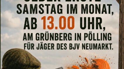 jeder 1. Samstag Jägerschießen Trapstand ab 13.00 Uhr